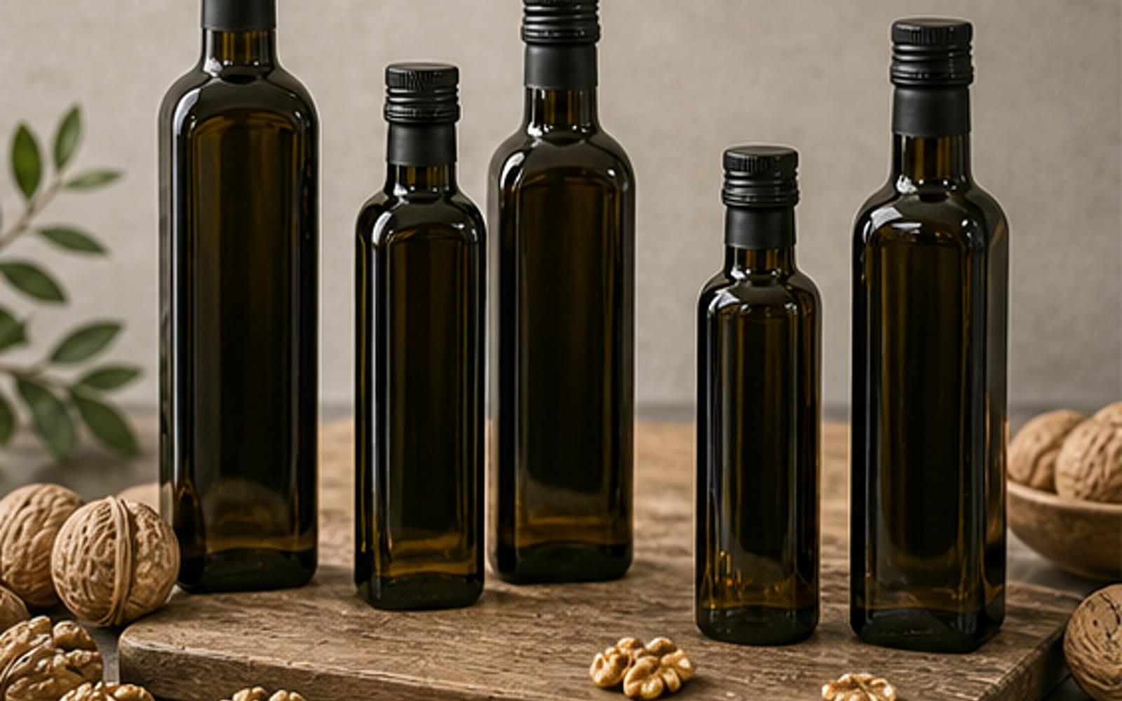 Walnut oil bottle format reference