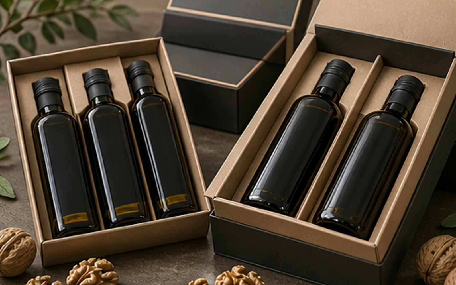 Walnut oil gift packaging reference